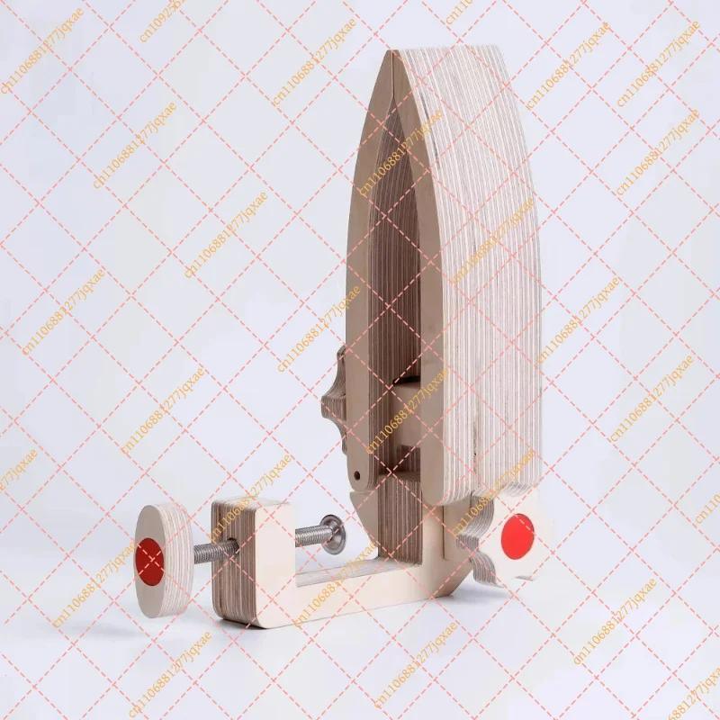 Handmade Wooden Leather G-Clip, Hand Sewn Leather Craft Sewing Tool