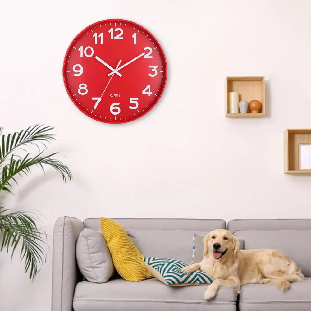 12-Inch Wall Clock High-precision Battery Operated Quartz Clock Wall Art Decoration Analog Decorative For Kitchen Bedroom Home