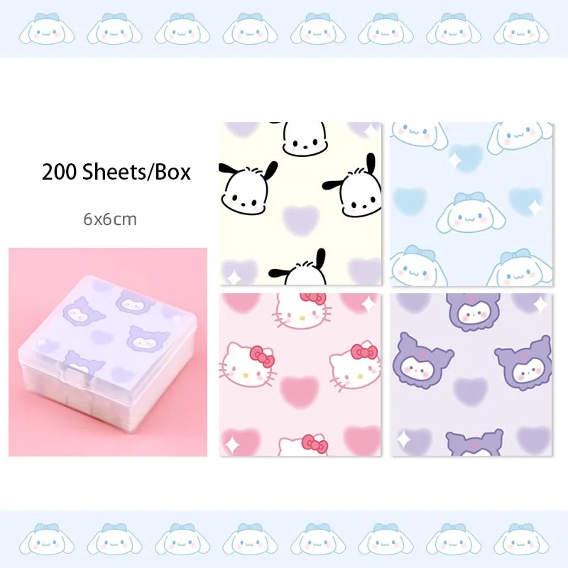 10Box/lot Sanrio Pochacco Kuromi Memo Pad Sticky Notes Stationery Label Notepad Planner Sticker Post School Supplies