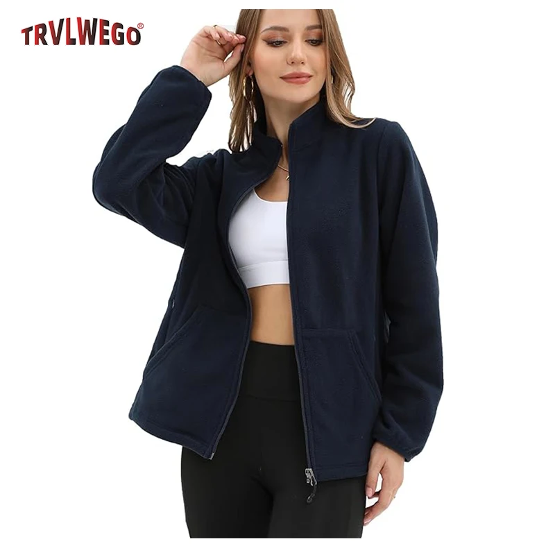 Winter Women's Wool Jacket Stand Collar Warm Travel Hiking Cold Resistant Breathable Casual Comfortable Outdoor Clothing