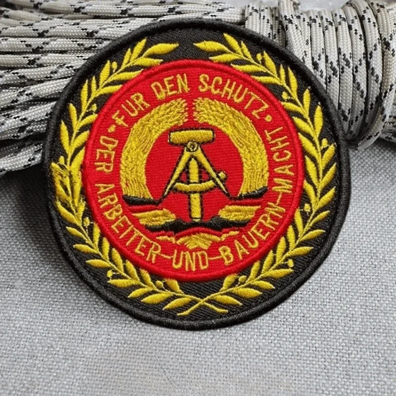 East Germany Morale Tactical Patch DDR Embroidery Hook&Loop Retro Armband Military Army Badge Backpack Jacket Applique Stickers