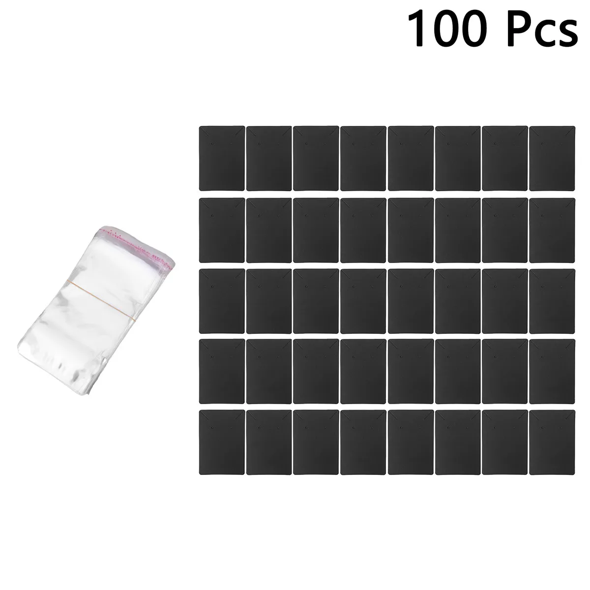 50Pcs Paper Earring Display Cards Kraft Paper Jewelry Holder Solid Flat Surface Pre-Cut Holes for Ear Studs Earrings Necklaces