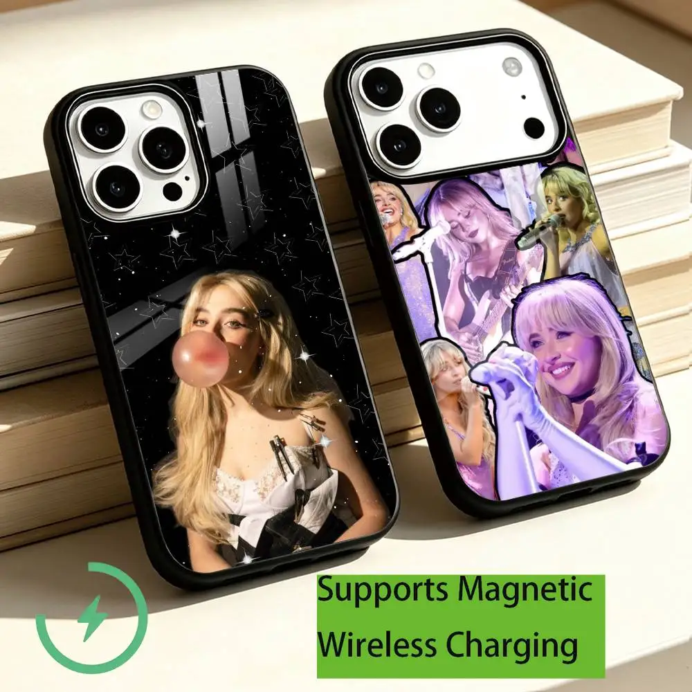 Y-Young singer Sabrina Carpenter Phone Case For iPhone18,17,16,15,14,13,12,11 Plus,Pro Allows magnetic wireless charging Gift