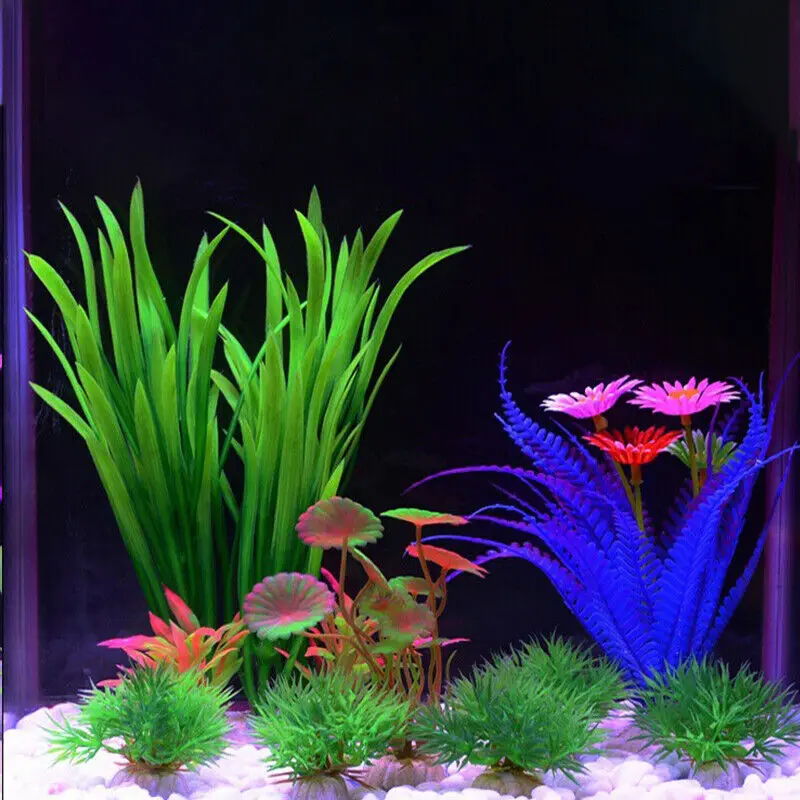 

1Set Aquarium Landscaping Simulation Aquatic Plants Fish Tank Decor Fake Grass Water Grass Viewing Decorations for Home