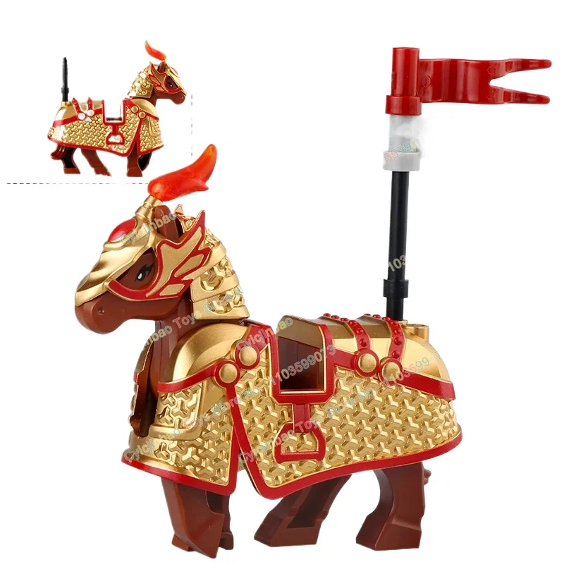 

Ancient Military Cavalry Mounts War Horse Animal Building Blocks Bricks Mini Action Figures Toys For Children gifts BR851 dolls