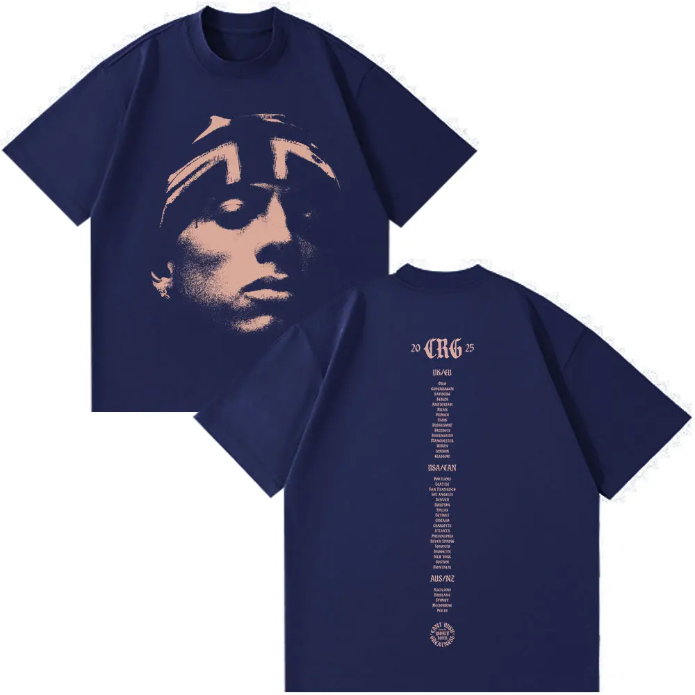 Rapper Central Cee CAN'T RUSH GREATNESS World Tour 2025 T-shirt Men Women Fashion Hip Hop Short Sleeve Oversized T Shirts Tops