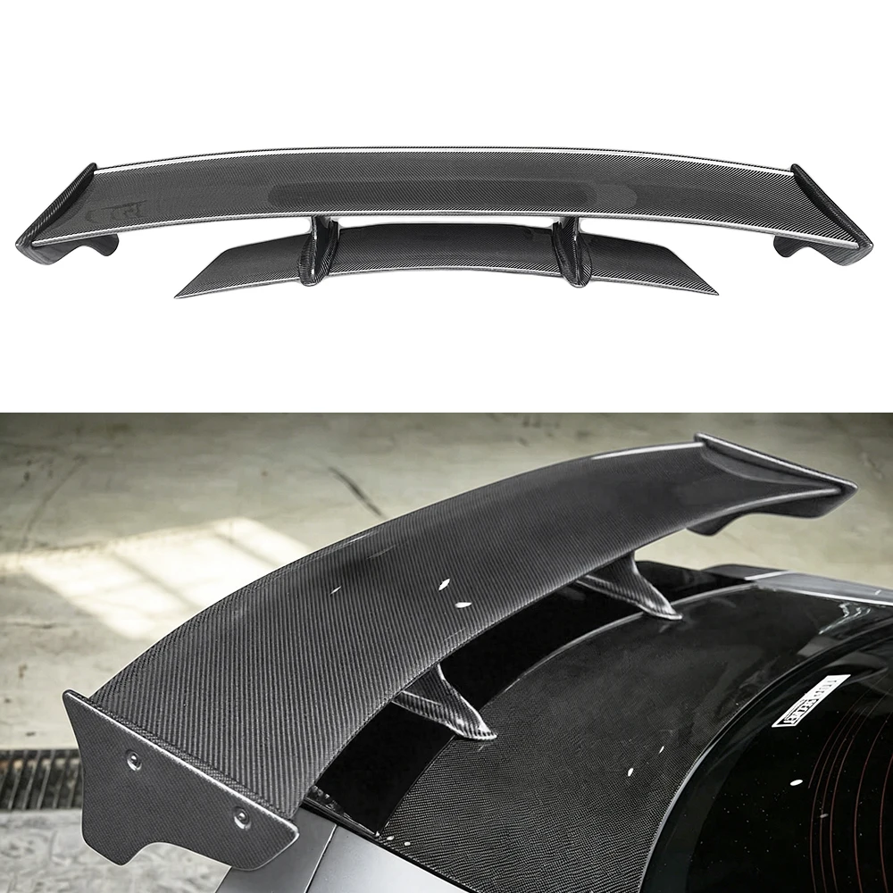 Carbon Fiber TS Style Double Deck Rear Wing Upgrade for GTR R35 Rear Spoiler Wing