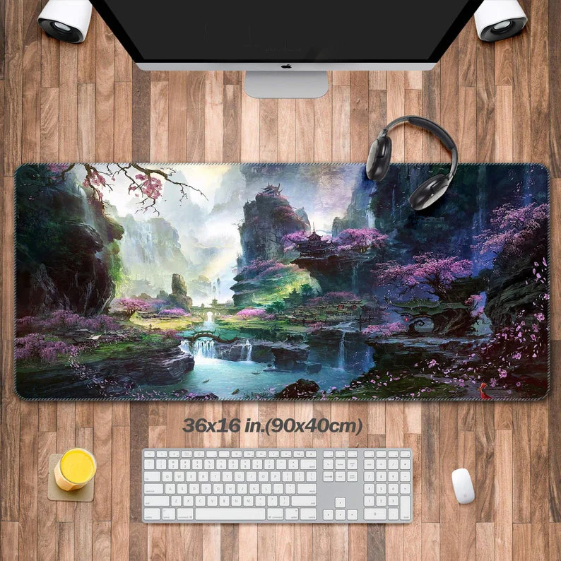 

Oriental View Office Rug, XXL Mouse Pad, Cute Office Decoration, Office Rug, Laptop Keyboard Pad Perfect Gift for Friends