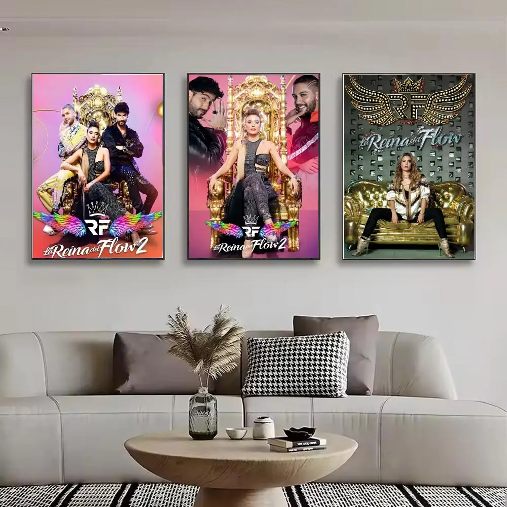 The Queen of Flow TV Painting Calligraphy Stylish Canvas Poster Wall Art for Bedroom Living Room Study Home Decor Gift