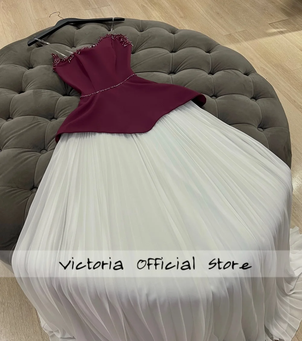 Vestido de noche Peplum de terciopelo verde mexicano burdeos con tren blanco, espagueti de lujo con cuentas, fiesta de boda de Dubái personalizada para mujer