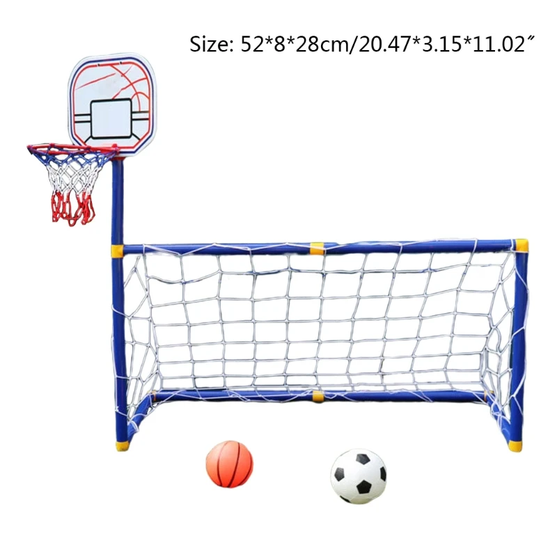 Children's Outdoor Sports Football Goal Two-in-one Suit Boys and Girls Basketball Stand Portable Football goal Plastic toy