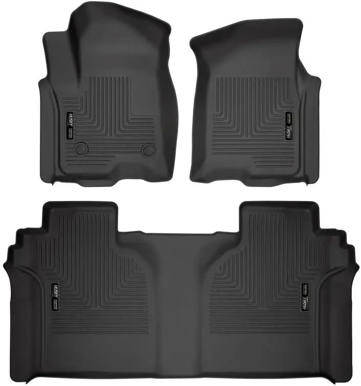 

Weather-Resistant Floor Mats for Chevrolet Silverado & GMC Sierra 2019-2025, Front and Rear, Black