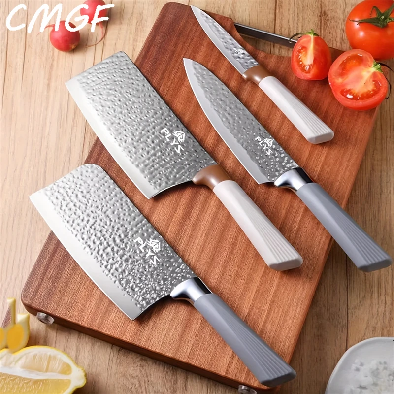 

CMGF Kitchen Knife Set Stainless Steel Chef Knife Chopping Knife Meat Cutter Kitchen knife Chopper Set of 4 pieces