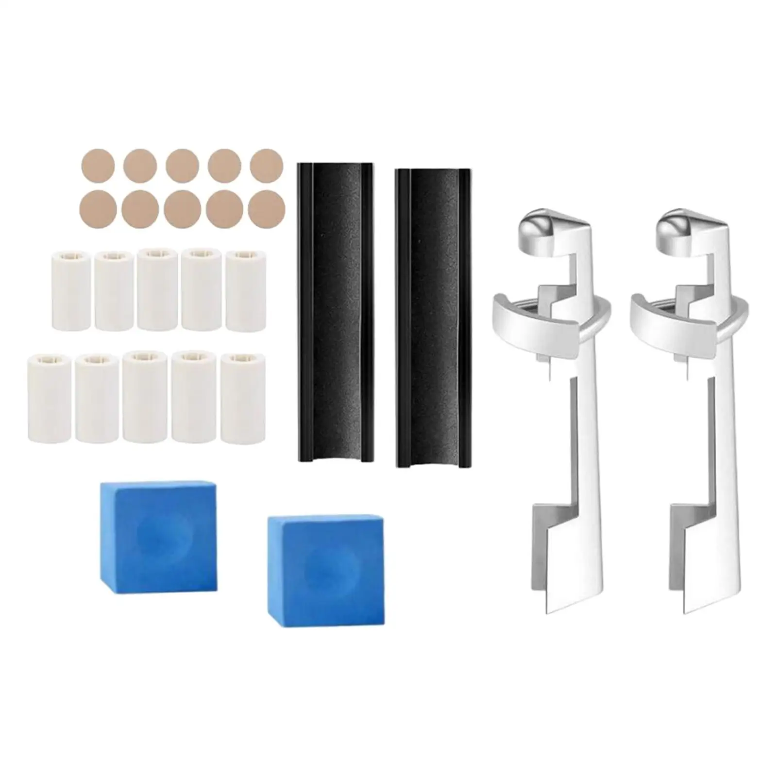 

26x Pool Cue Tip Repair Kit Table Pool Accessories Pool Cue Tip Repair Clamp Chalk Cubes for Training Beginners Outdoor Sports