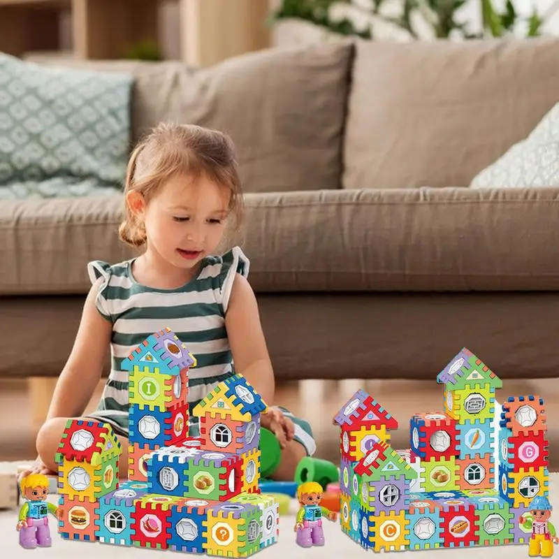 Fai da te assemblato a mano blocchi di casa puzzle giocattoli Mini Building Block Set per 3-6 anni bambini ragazze ragazzi gioco di apprendimento educativo