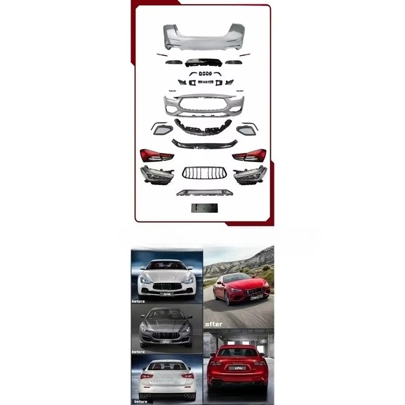

Old Model to Enhance the New Encirclement Kit Including Encirclement Headlights Tail Lights Car Bumpers for Maserati Ghibli