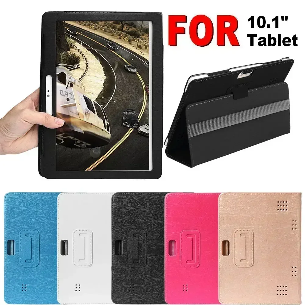 Casing pelindung Tablet Universal, casing pelindung Tablet Universal 10.1 inci, tutup dudukan Flip kulit warna-warni untuk Tablet Samsung Huawei Android