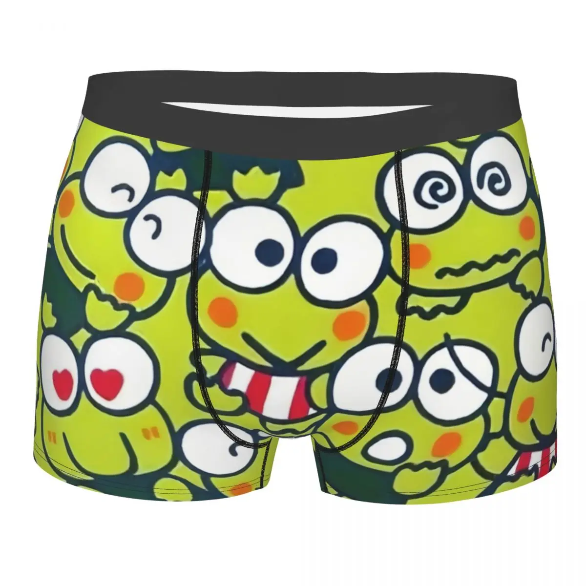 Custom Disney Kero Kero Keroppi Sanrio Anime Underwear Men Breathable Boxer Briefs Shorts Panties Soft Underpants For Male