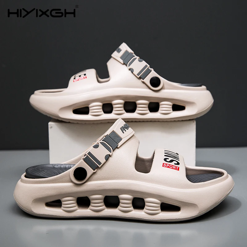 

Summer New Men's Outdoor Slippers Beach Sandals Comfortable Slides Soft Clogs Men Casual Shoes Garden Shoes Male Beach Sandals