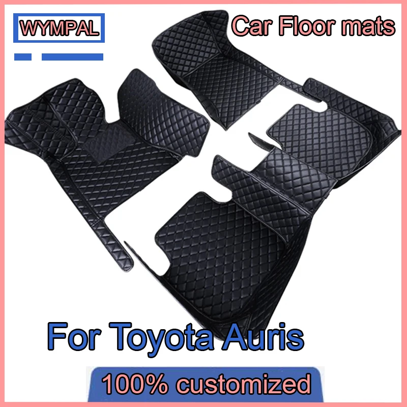 

Custom Auto Luxury Leather Car Floor Mat For Toyota Auris 2006 2007 2008 2009 2010 Car Mat Full Set Women Waterproof Accessories