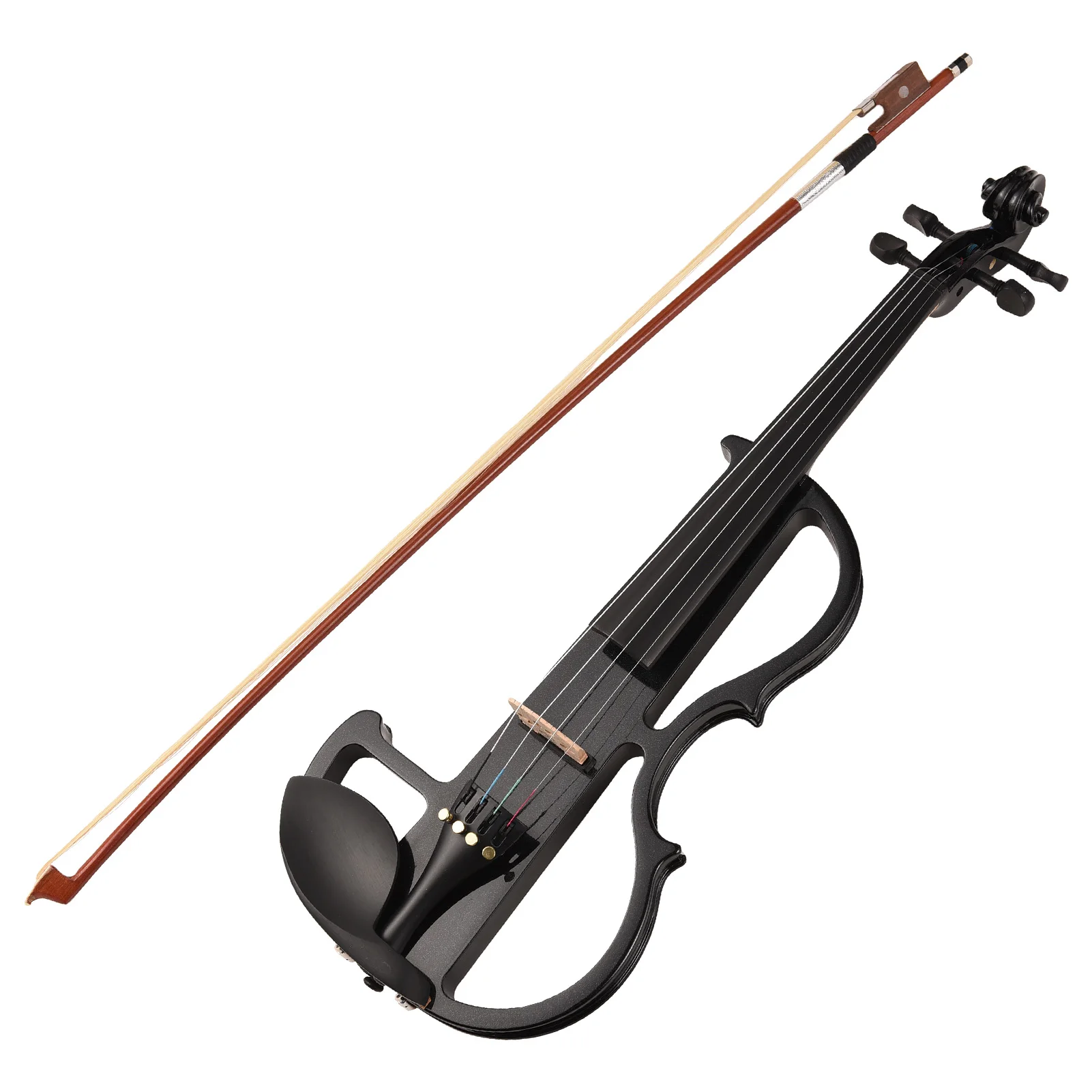 4/4 Violin Full Size Set Professional Silent Electric Violin for Beginner Student School Learners Electric Violin with Hard Case