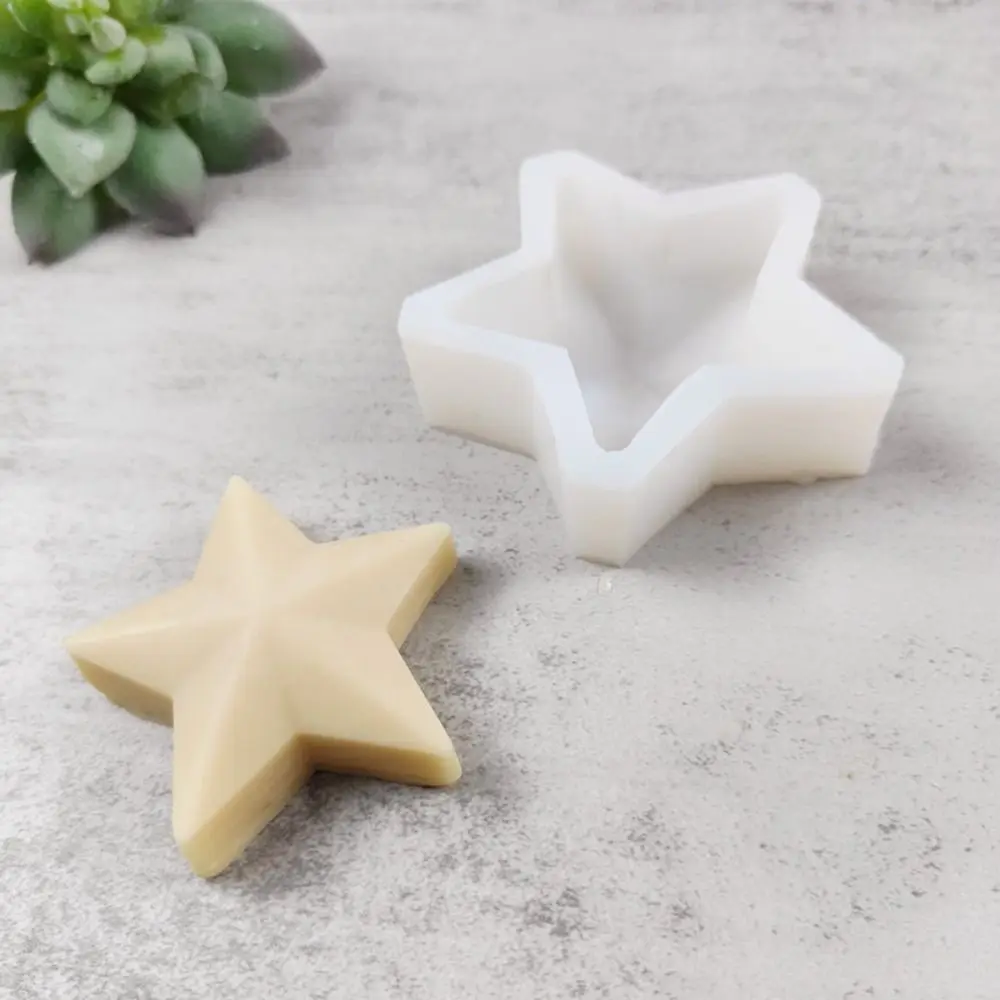 3d Five Pointed Star Candle Molds Pentagram Star Silicone Moulds Diy Cake Baking Mousse Silicone Mold Home Decoration Soap Mold