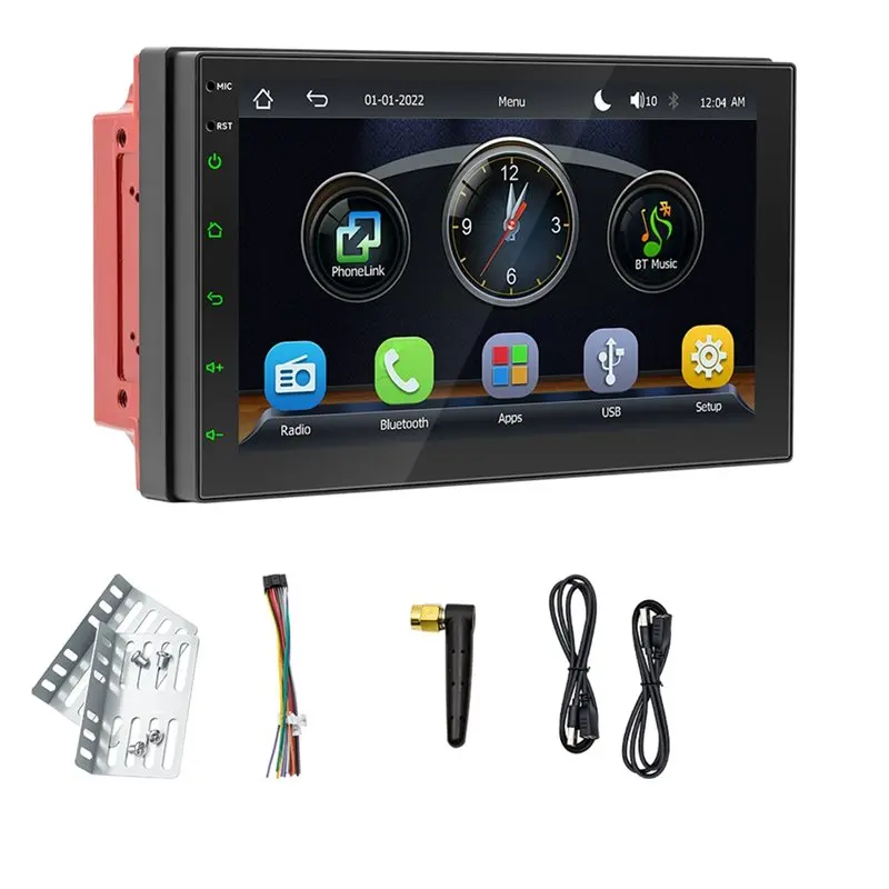 

MP5-плеер с 7-дюймовым экраном, беспроводным CarPlay, Android Auto, Bluetooth и навигацией для автомобиля, портативный экран