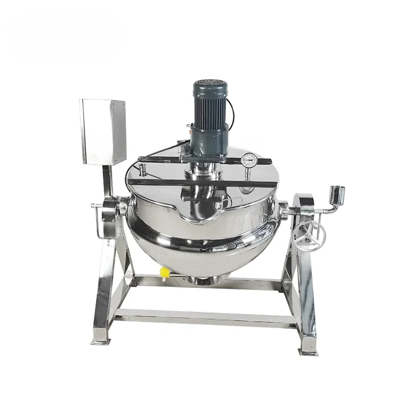 

100 liter chocolate melting mixing machine jacket heating mixer stainless steel tilting jacket kettle