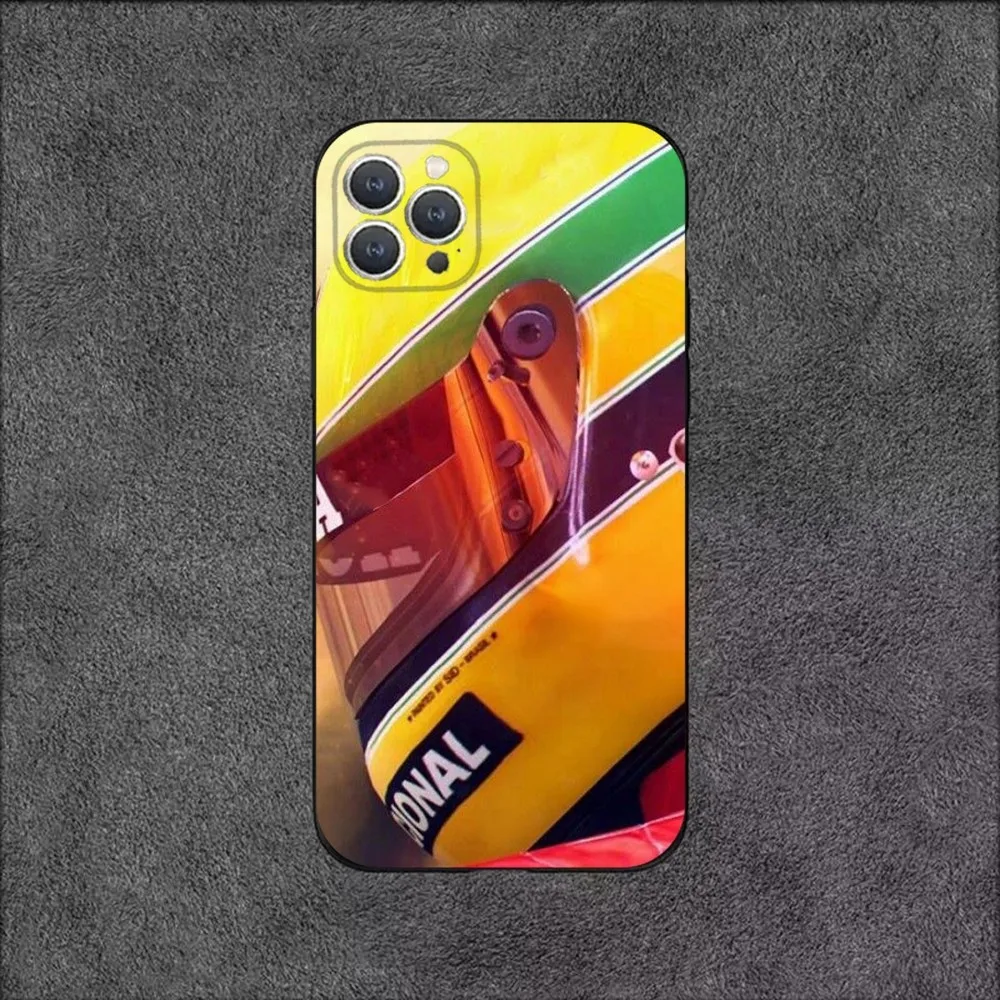 Etui na telefon F1 Driver A-Ayrton S-Senna do iPhone 16,15,14,13,12,11, Plus, Pro Max, XS, X, XR, SE, Mini, 8,7 Miękki silikonowy czarny pokrowiec