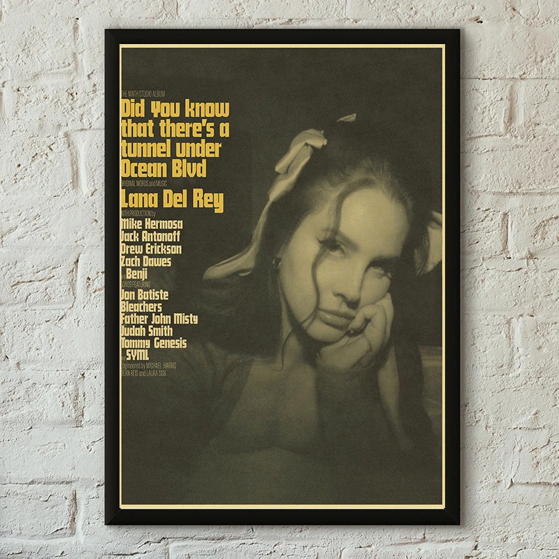 Lana del rey retro poster imprime cantor xa lizzy grant álbum de música capa pintura ldr vintage casa quarto bar café arte decoração da parede