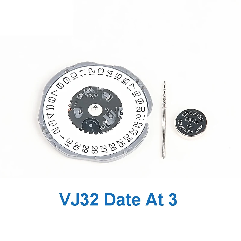 New Original VJ32B Quartz Movement VJ32 Movement Japan  Date At 3/6 Watch Movement Accessories Accurate Travel Time