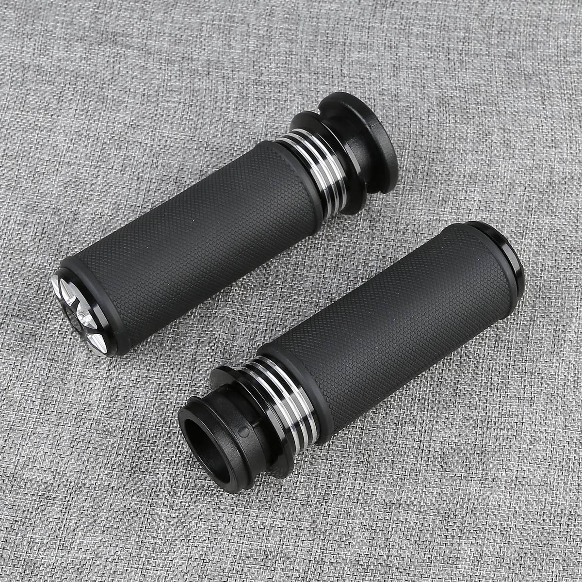 Motorcycle Black Electric Handle Bar Grips 1\