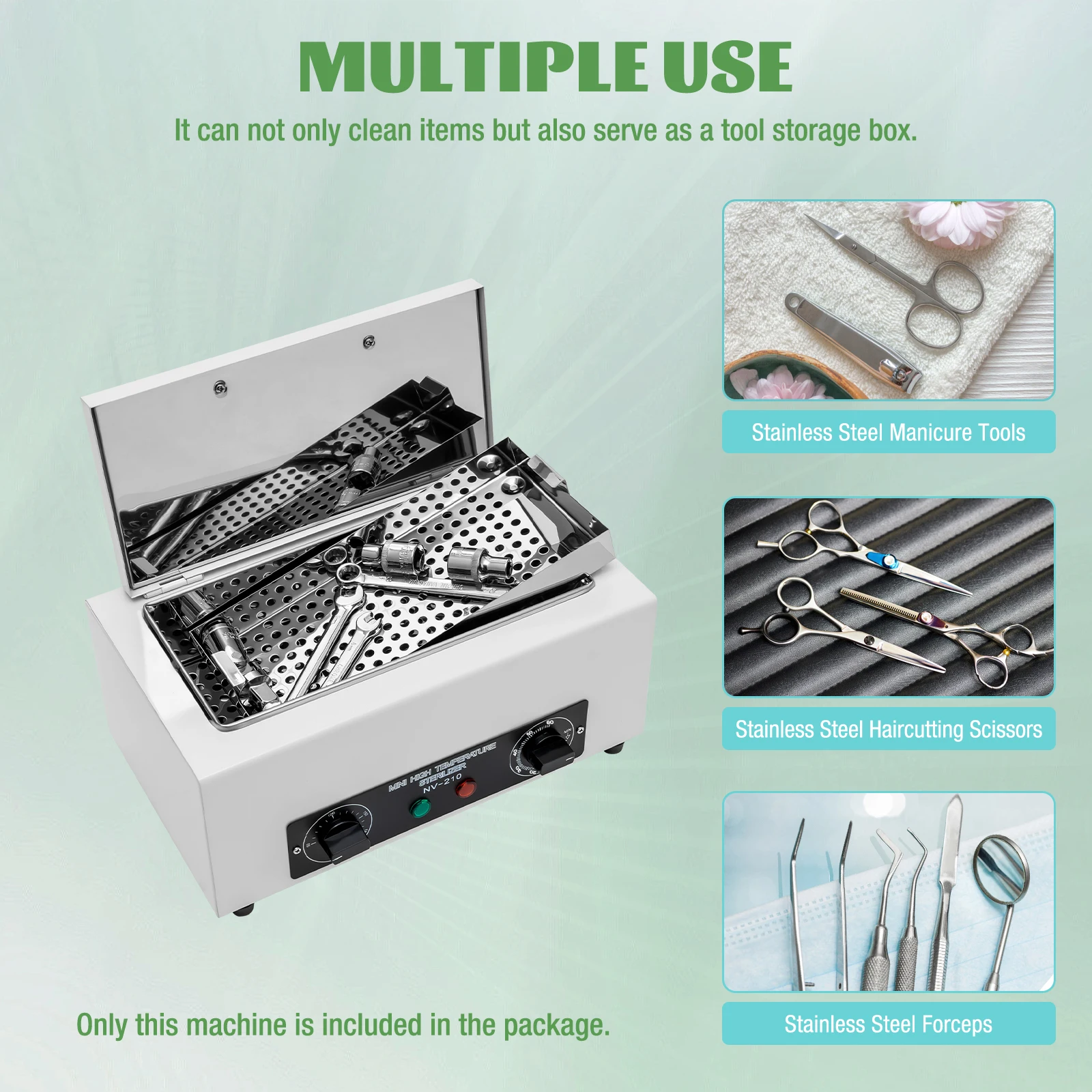 

High Temperature Cleaning Box Heat Dry Sterilization Tool SPA Salon Equipment Beauty Salon Nail Disinfection Cabinet