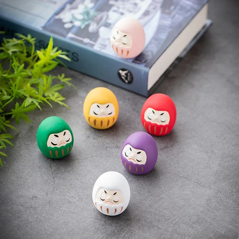 Japanese Ceramic Daruma Crafts Cartoon Lucky Cat Fortune Ornament Landscape Home Decor Accessories Gifts Living Room Decoration