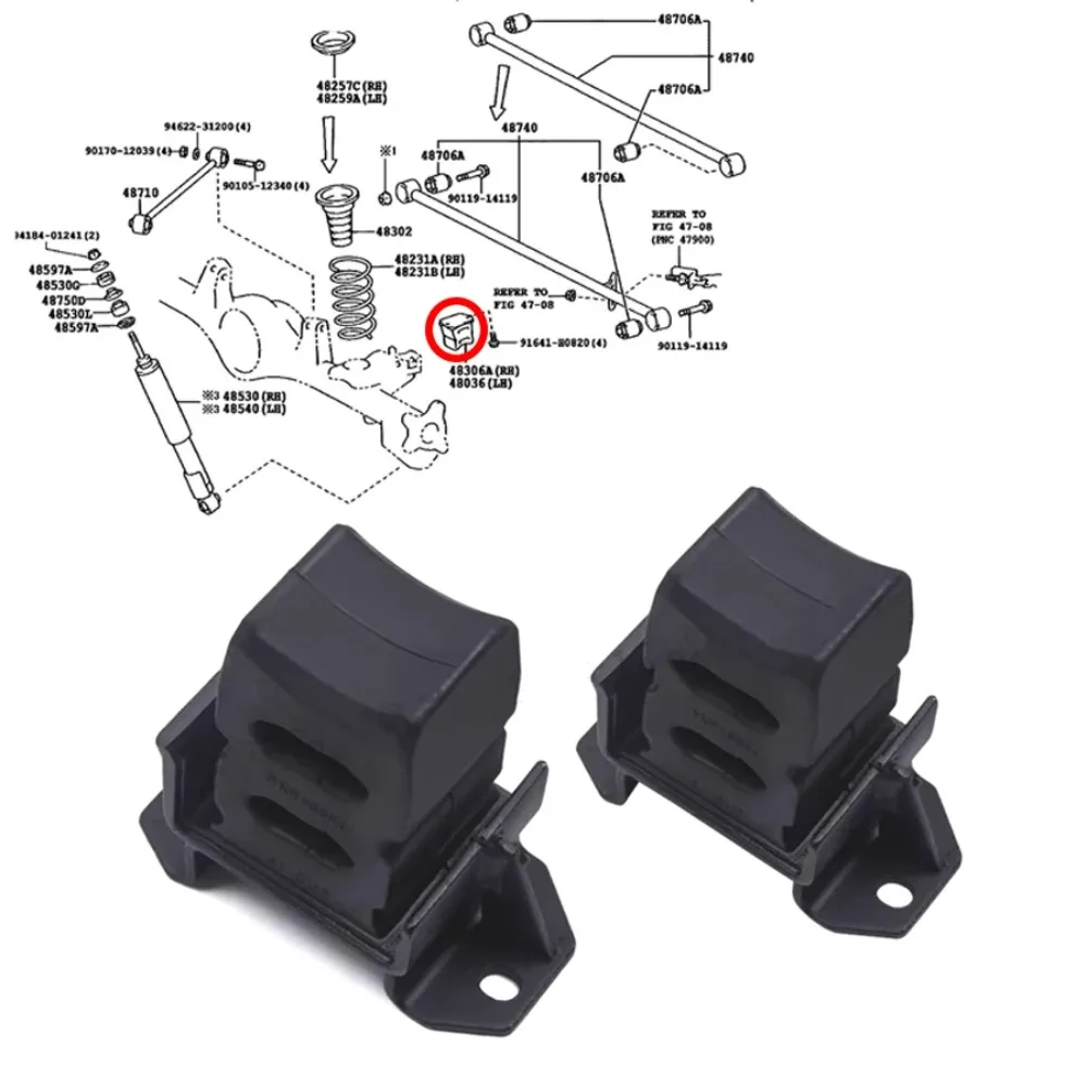 1Pc Rear Shock Absorber Spring Buffer Rubber Strut Stop For Toyota LAND CRUISER PRADO LC120 48036-60011 48306-60201 48306-60180
