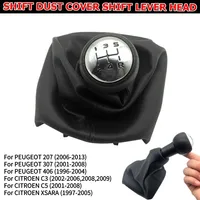 For PEUGEOT 207 307 406 5 Speed Gear Shift Knob Shifter Boot Shift Dust Cover For CITROEN C3 C5 Shift Lever Car Accessories