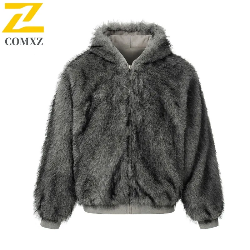 

COMXZ Men's Winter Jacket Solid Color Hooded Warm Style Snow Adventure Padding Coat Daily Outing High-Quality Design Parker Coat