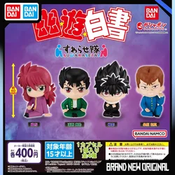 BANDAI YuYu Hakusho Action Figures Model PVC Yuusuke Urameshi Kurama Hiei Gashapon Sitting Series Brand New Genuine Original