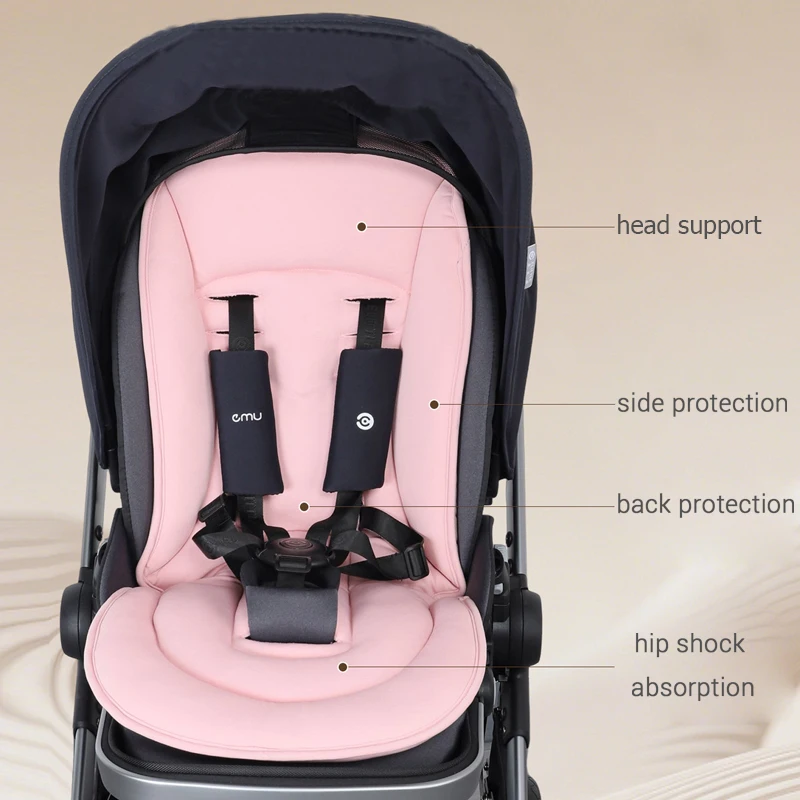 Herbst- und Winter-Wärmekissen für Baby-Kinderwagen, verdickte Baumwollkissen für Kinderwagen, universell für alle Jahreszeiten. – Detail 3