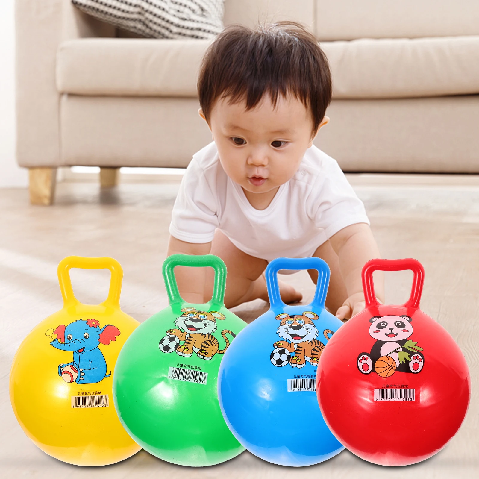 

4pcs Inflatable Ball Bouncing Kids Exercise Toy Jump Game Training Balance Outdoor Inflatable Ball Indoor Play