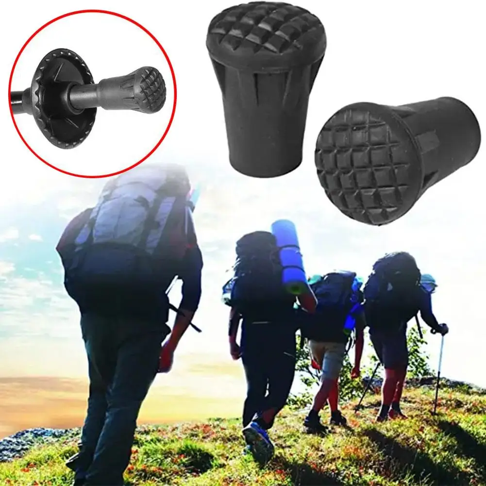 2/4/6Pcs Trekking Pole Nordic Walk Stick Cane Climb Alpenstock Camp Cap Outdoor Hike Protector sostituzione punta in gomma D4O8