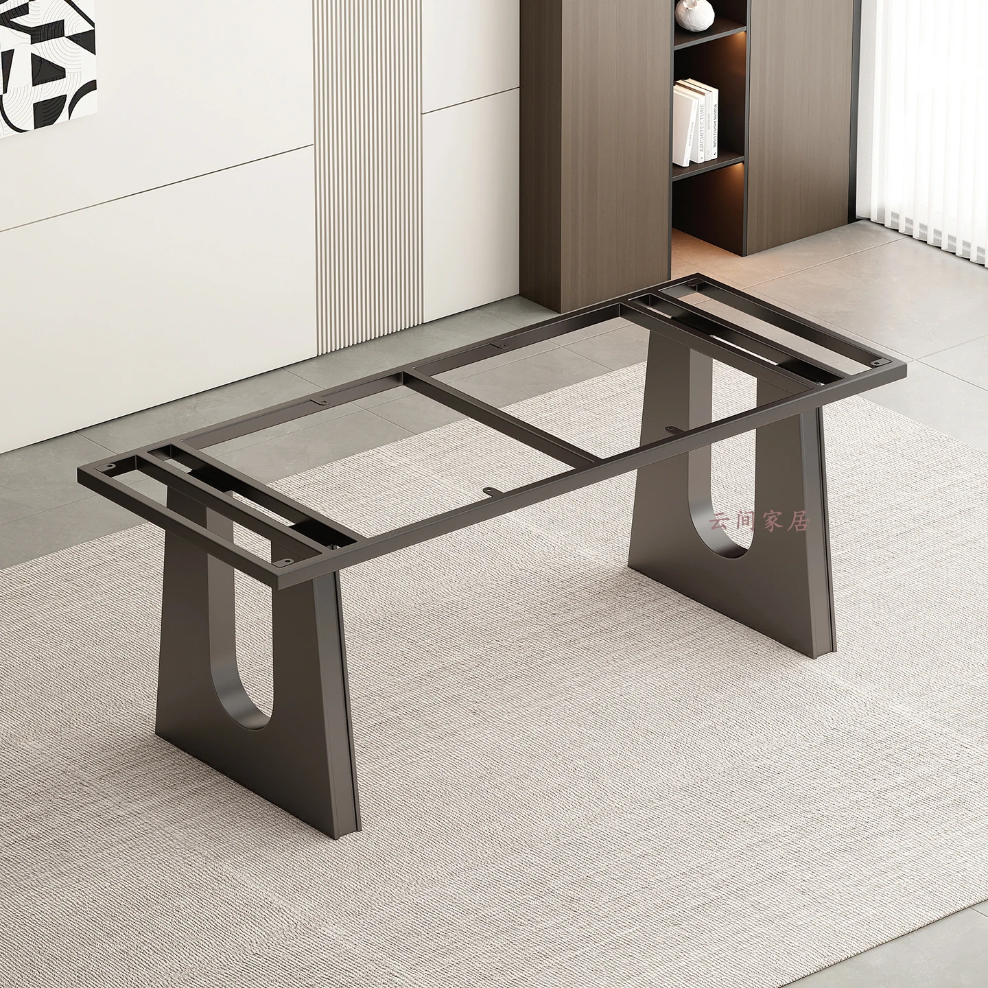 

Light luxury marble table foot bracket, stainless steel table leg, luxury stone office tea table rack, rock slab dining table, d