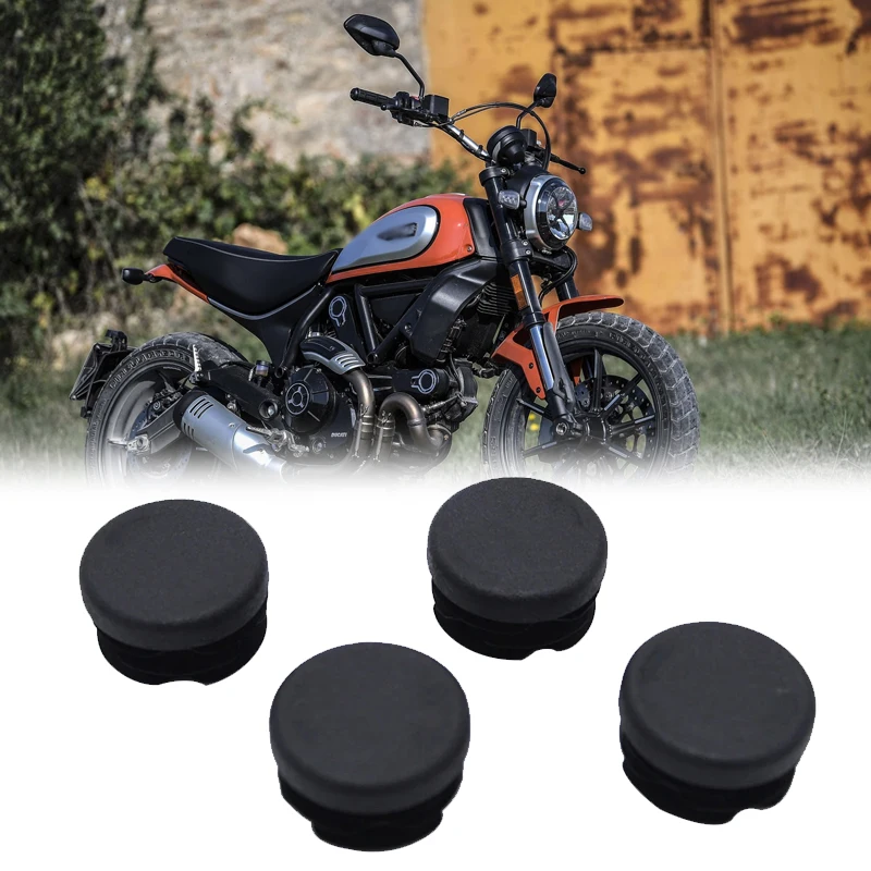 4PCS Motorcycle Frame Hole Cover Caps Plug Decorative Frame Cap Set Fit For Ducati Monster 797 Scrambler Desert Sled