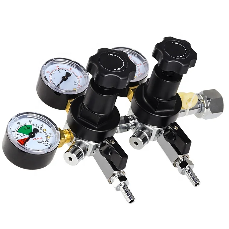 New Design Homebrew Co2 Draft Beer Dispensing Regulator Primary High Pressure Double Gauge Co2 Regulator CGA320