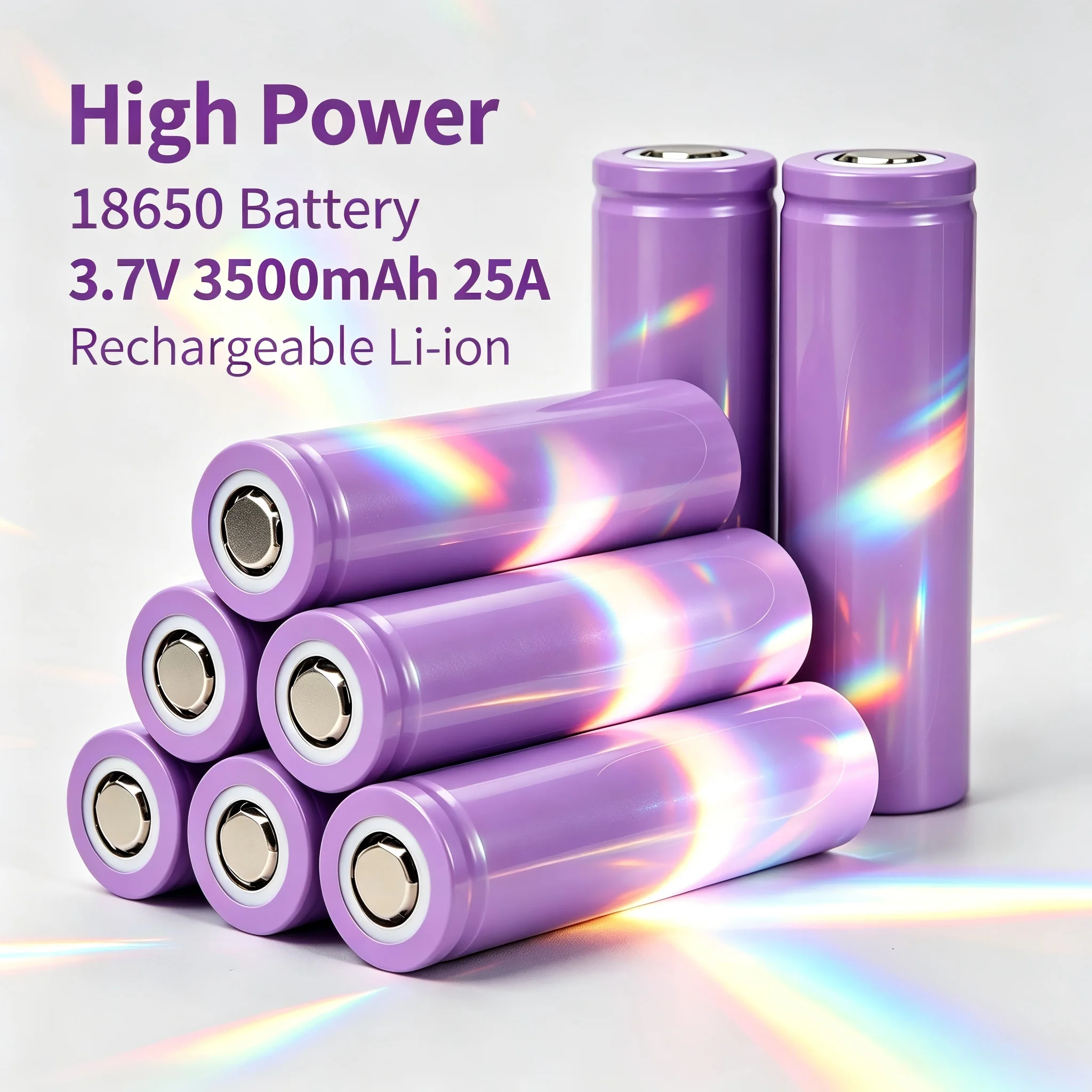 High Power Battery 18650 3.7V 3.5Ah 25A Rechargeable Li-ion Cell Explosion-Proof for Industrial & Power Tools