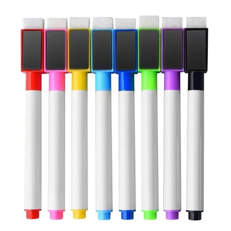 

4/6Pcs Erasable Whiteboard Pens Set - Magnetic, Easy to Wipe, Scratch-Free Markers with Color Random Design - Office Supplies