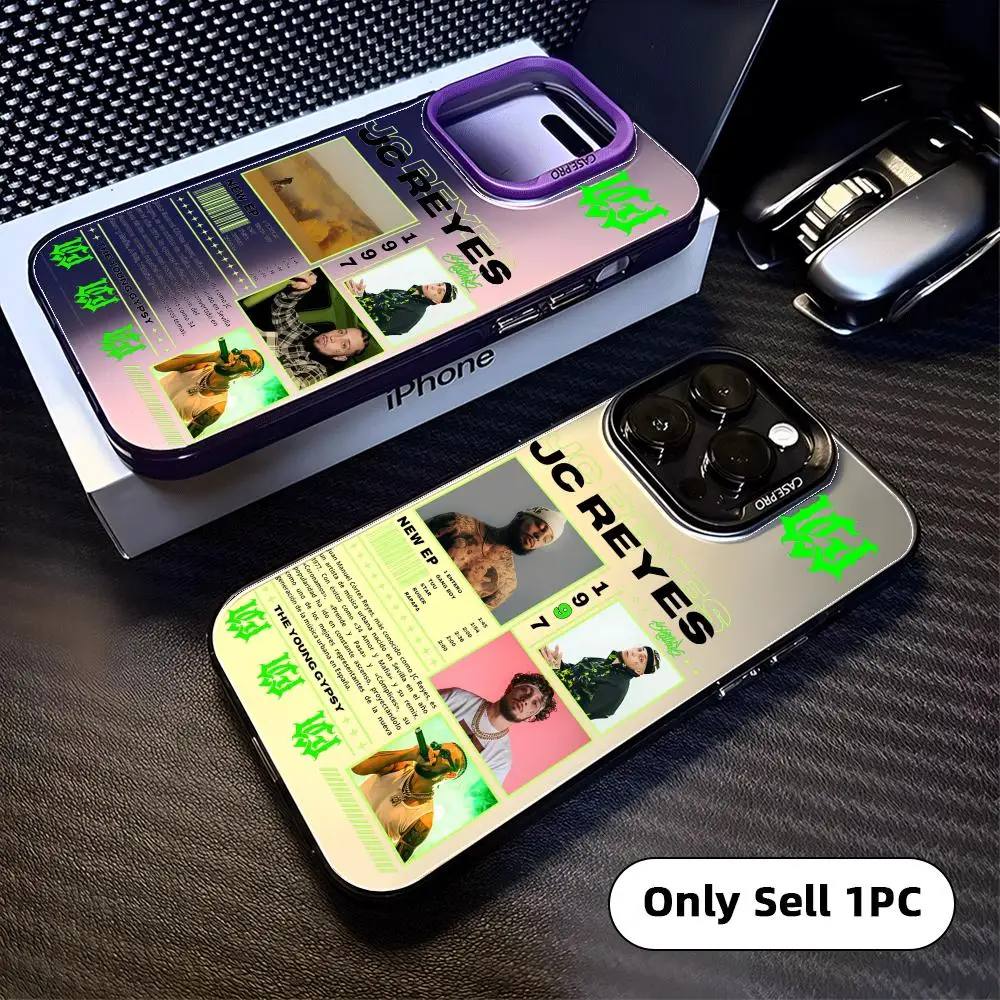 Rapper JC r-REYES Tour Phone Case For iPhone 17 16 15 14 13 12 11 Pro Max Designer Matte Laser Aurora Funda Phone Case