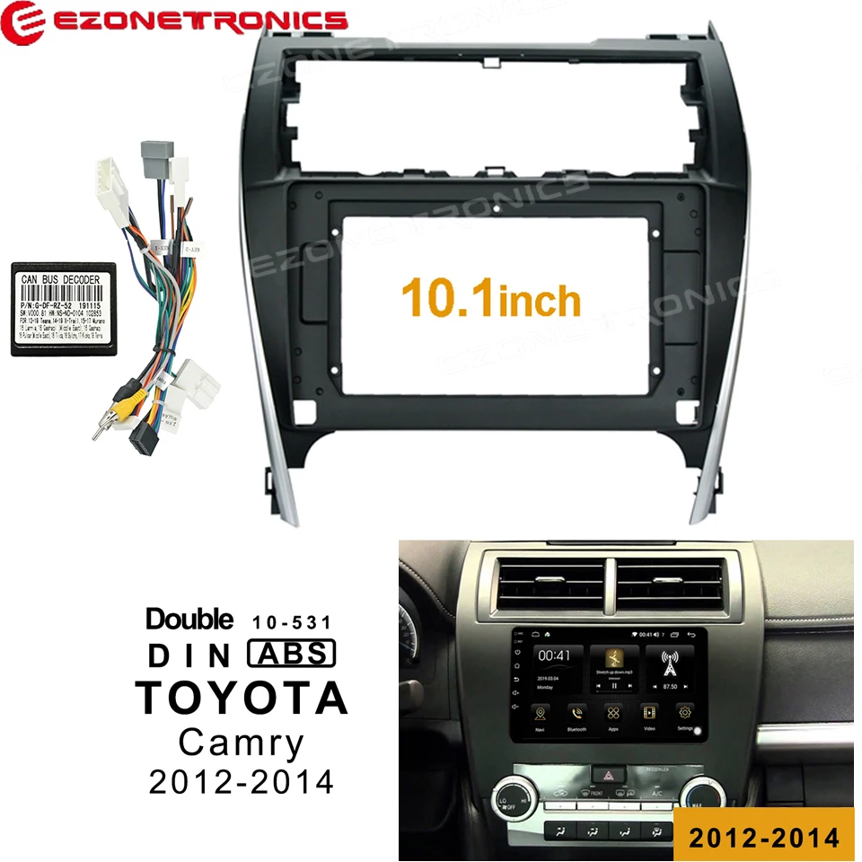 

10.1inch Car Panel For TOYOTA CAMRY US Version 2012-2014 Double Din Radio Player DVD Frame Audio Fitting Adaptor Dash Trim Kits