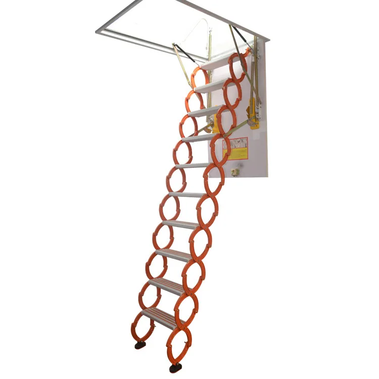 Loft telescopic titanium-magnesium alloy thickened villa staircase loft invisible elevator indoor home attic climbing