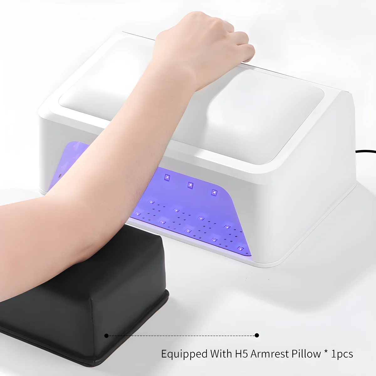 

New Arrival 2-in-1 UV LED Nail Lamp with Arm Rest Pillow for Gel Polish 72W Nail Light Dryer with 4 Timers for Salon or Home Use